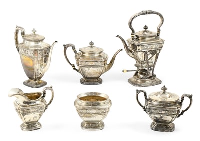 Whiting Sterling Silver Six-Piece Tea & Coffee Service
