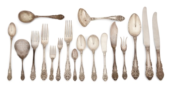 Wallace Sterling Silver "Grande Baroque" Flatware Set, 93 Pieces