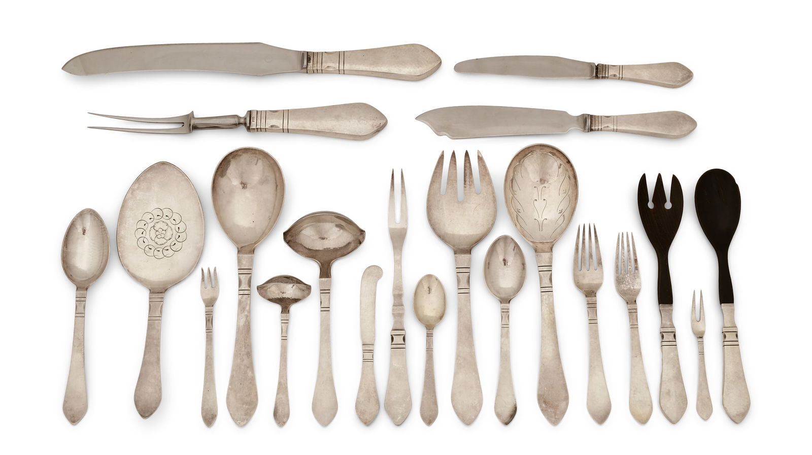 Georg Jensen Sterling Silver "Continental" 70-Piece Flatware Set (1 of 4)