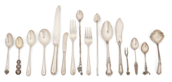 Lot of 58 Sterling Silver Flatware Pieces