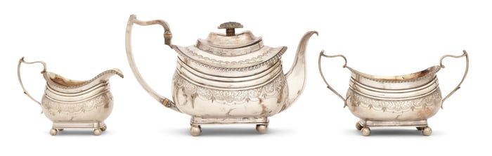 William Bateman I Sterling Silver Tea Service