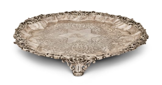 English Sterling Silver Tray
