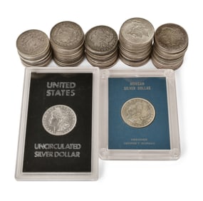 Lot of 56 American Silver Dollars