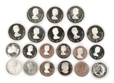 20 Canadian Elizabeth II Silver Dollars