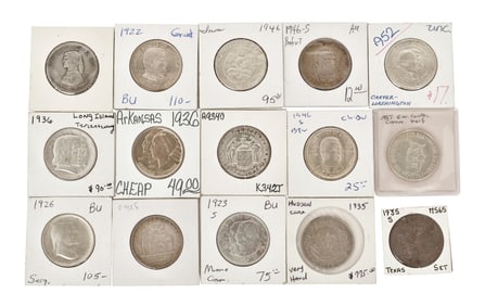 Lot of 15 American Silver Half Dollars