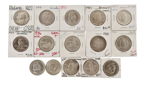 Lot of 15 American Silver Half Dollars