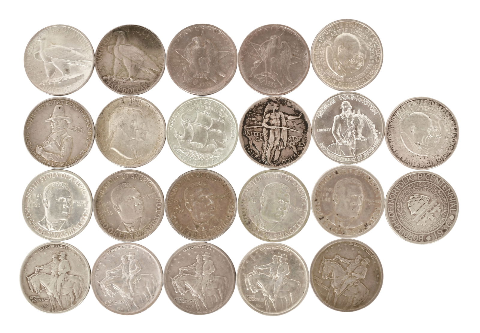 Lot of 22 American Silver Half Dollars (1 of 2)