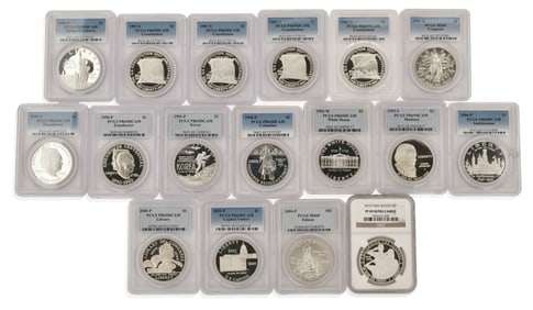 Lot of 17 Graded American Coins