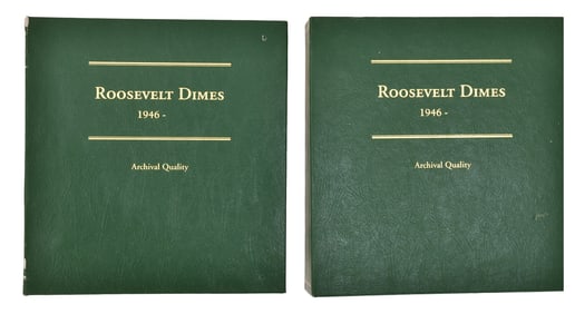 Two Books of Roosevelt Dimes, Including 96 Silver Dimes