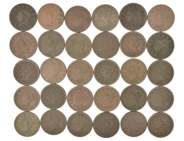 Lot of 30 American One Cent Coins