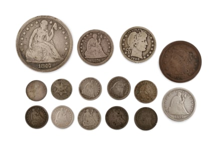 Lot of 15 Early American Coins