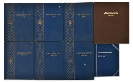 Eight Partial Books of Lincoln Cents
