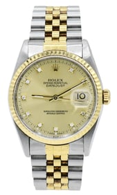 Rolex Datejust Two-Tone Wristwatch, Ref. 16233, 18K Gold & Stainless Steel, Circa 1979