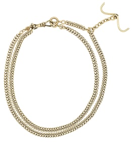 14K Yellow Gold Pocket Watch Chain