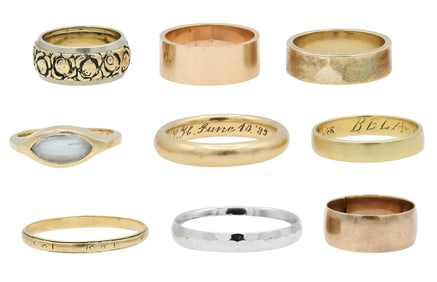 Group of 14K Yellow Gold Rings