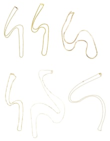 Group of 14K Yellow Gold Necklace Chains