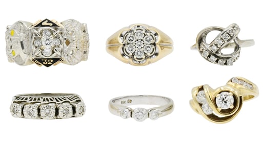 Group of Gold & Diamond Rings
