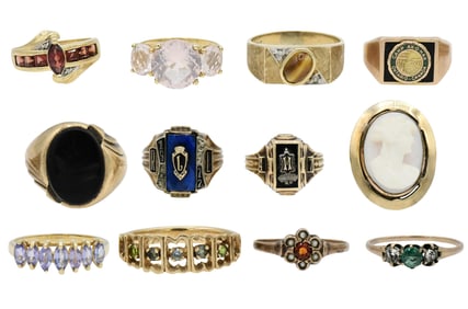 Group of 10K Yellow Gold Rings