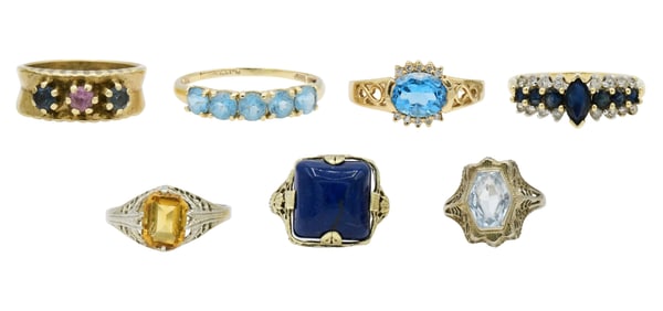 Group of 14K Yellow Gold Rings