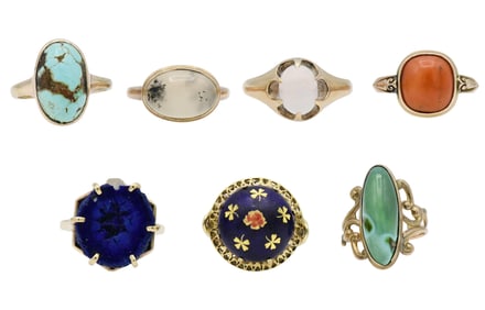 Group of Yellow Gold Rings