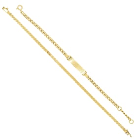 Two 18K Yellow Gold Bracelets