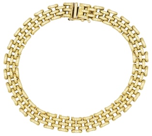 14K Yellow Gold Italian Articulated Bracelet