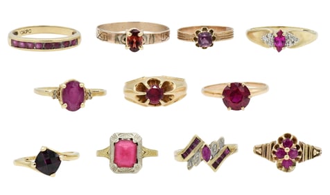 Group of 10K Yellow Rings