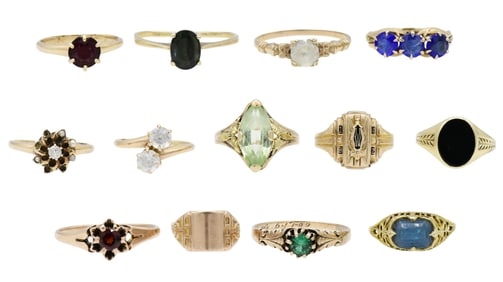 Group of 10K Yellow Gold Rings