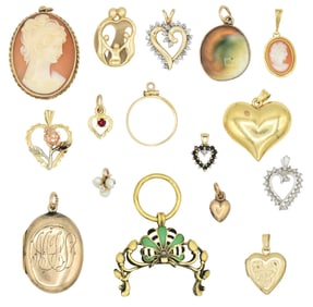 Group of Gold Pendants