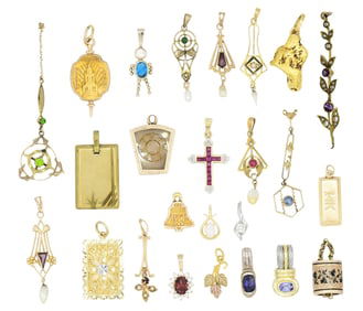 Group of Gold Pendants
