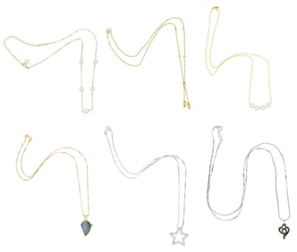 Group of Six Gold Necklaces