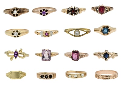 Group of Yellow Gold Rings