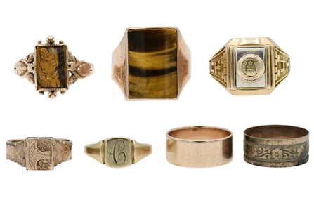 Group of 10K Yellow Gold Rings