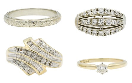 Group of Four Gold Rings