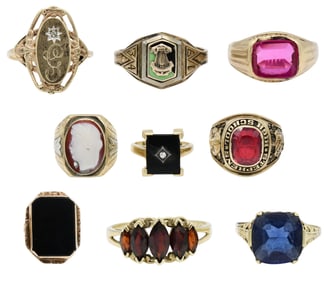 Group of 10K Yellow Gold Rings