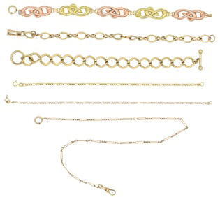 Group of 10K Yellow Gold Bracelets