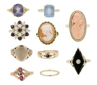 Group of Yellow Gold Rings