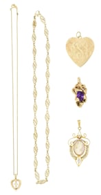 Group of Yellow Gold Jewelry