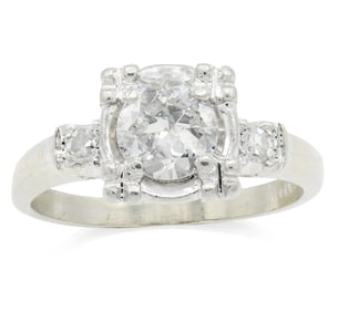 14K White Gold & 0.81 Carat Diamond Ring