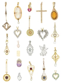 Group of 10K Gold Pendants