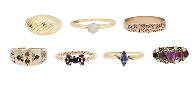 Group of Yellow Gold Rings