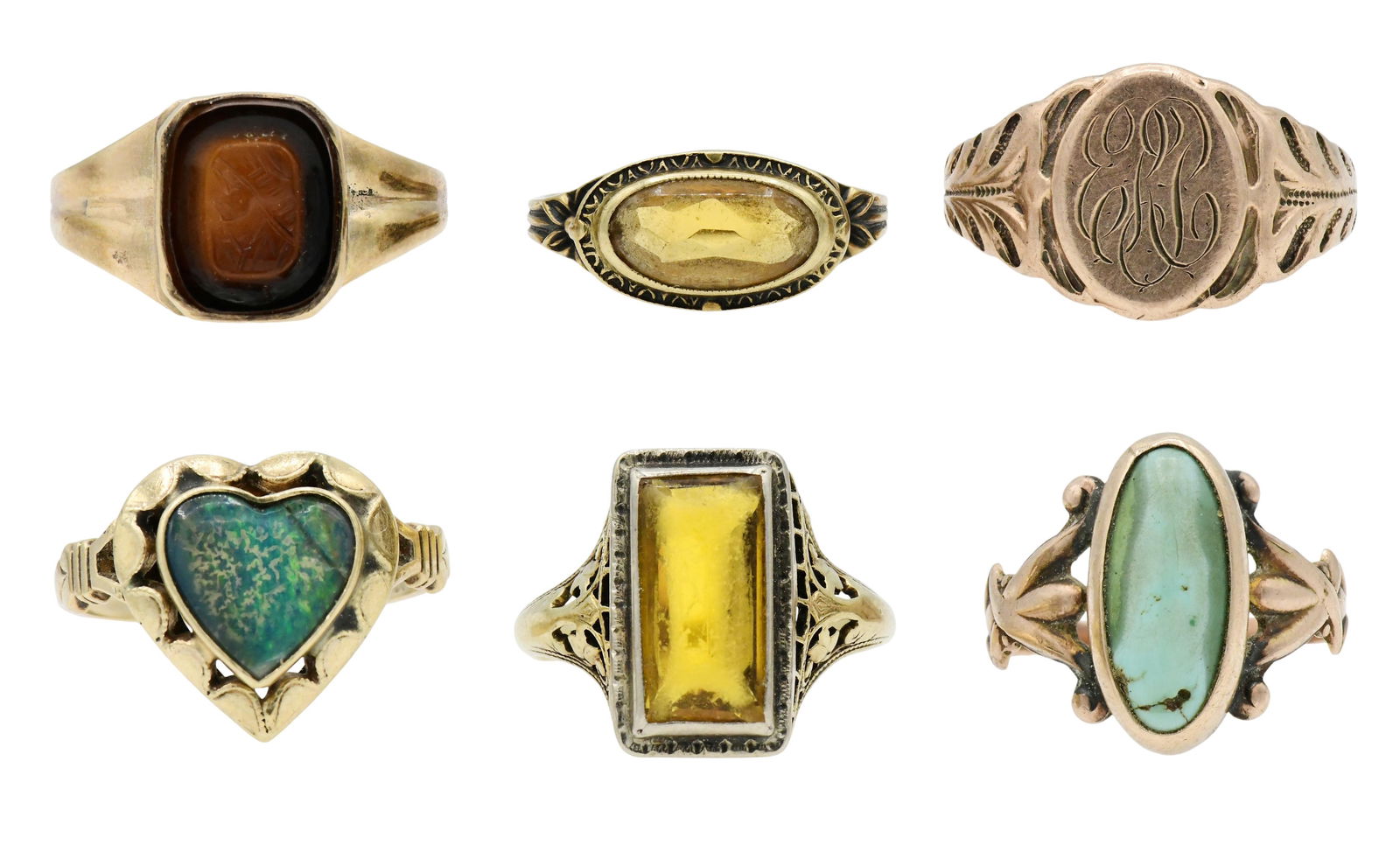 Group of 10K Yellow Gold Rings (1 of 4)