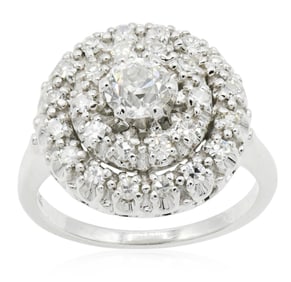 14K White Gold & Diamond Ring