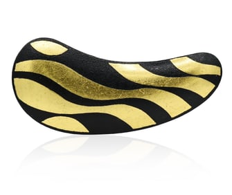 Tiffany & Co. Silver, Stainless Steel & 24 Karat Yellow Gold Barrette