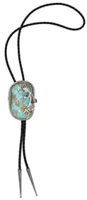 Jay Jacob Livingston Sterling Silver & Turquoise Kokopelli Bolo