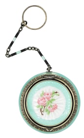 Silver & Enamel Makeup Compact