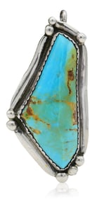 Sterling Silver & Kings Manassa Turquoise Navajo Pendant