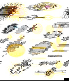 Group of Gold Pins & Brooches