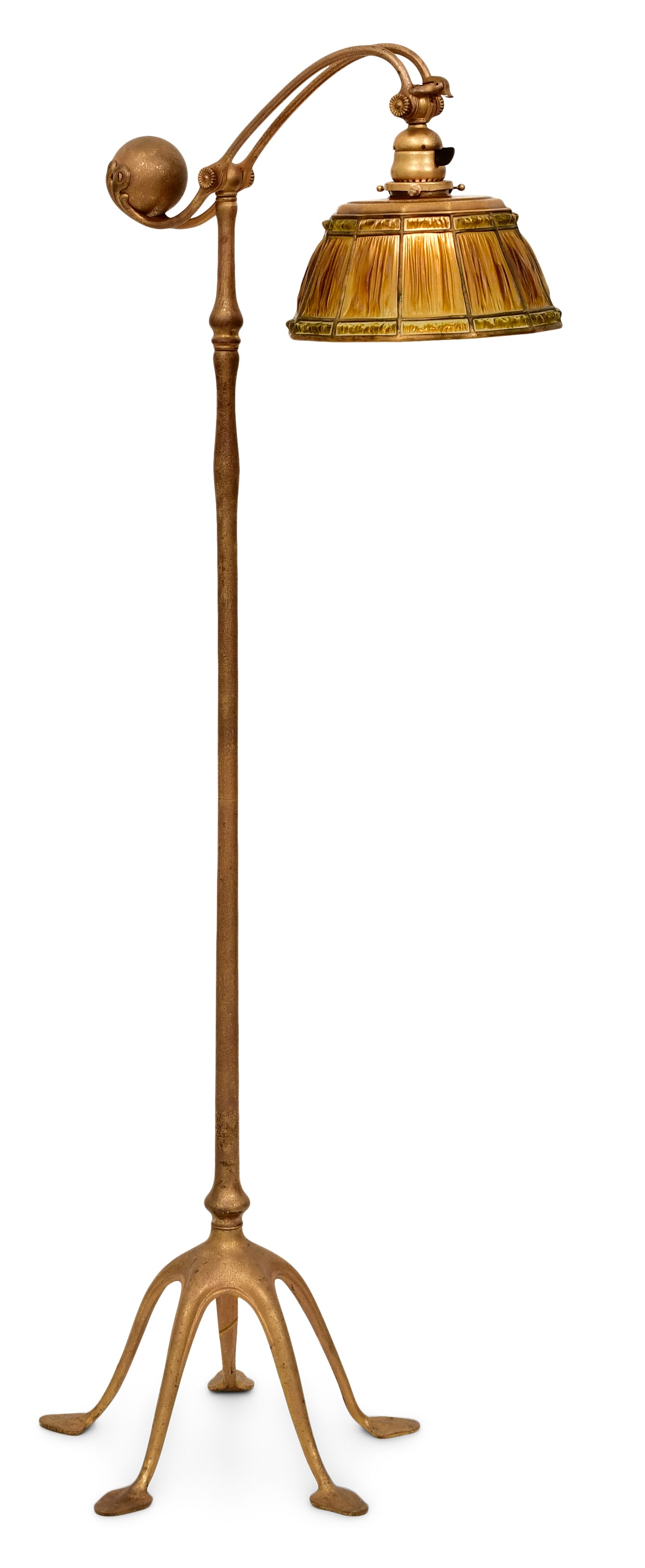 Tiffany Studios "Favrile Fabrique" Counter-Balance Floor Lamp (1 of 8)