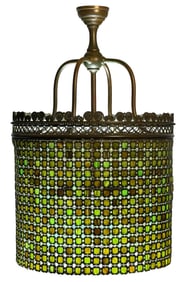 Tiffany Studios, A Large "Chain Mail" Chandelier